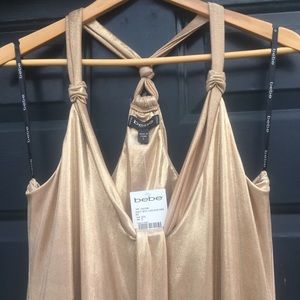 Metallic Gold Bebe Dress
